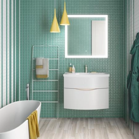Раковина Kerama Marazzi RIVA РИВА RV.wb.80 мебельная с крепежом 80, белая глянцевая