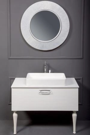 Тумба Boheme Linea 100 белая + Золото 842-100-WG