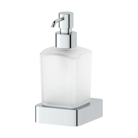 Держатель с дозатором жидкого мыла матовое стекло;  ARTWELLE Regen 8333 хром