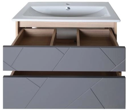 Тумба ASB-Mebel Диана 60 Серый/дуб янтарный подвесная под умывальник Элина 60