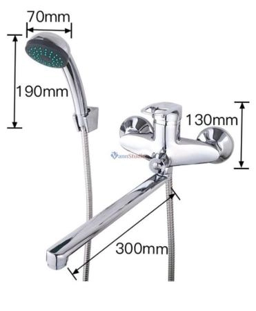 Смеситель для ванны Frap F22063 хром