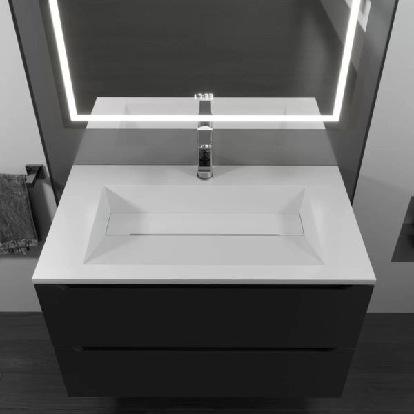 Раковина Uperwood Next 80 см, прямоугольная, белая