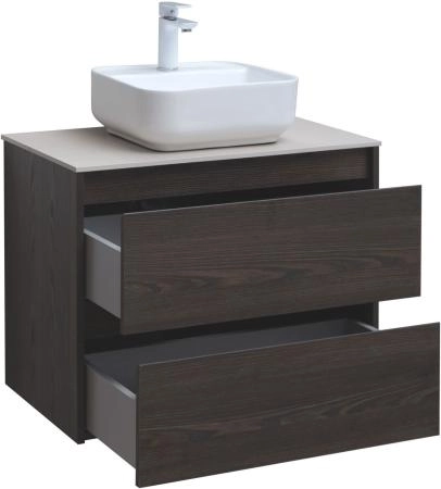 Тумба под раковину Aquanet Nova Lite 75 дуб черный (2 ящика)