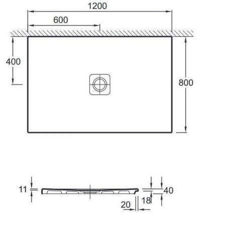 Поддон для душа Jacob Delafon REPLAY N144K-00 120x80 см шамот