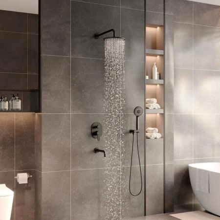 Душевой комплект BERGES NARDIS 3R BLACK, 71008 черный матовый