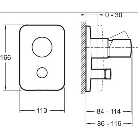 Смеситель Jacob Delafon TOOBI E98719-CP для душа хром