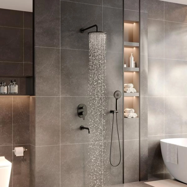 Душевой комплект BERGES NARDIS 3R BLACK, 71008 черный матовый
