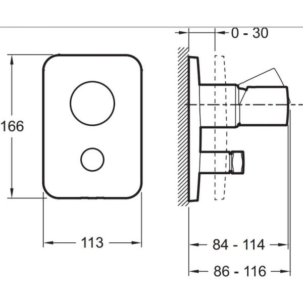 Смеситель Jacob Delafon TOOBI E98719-CP для душа хром