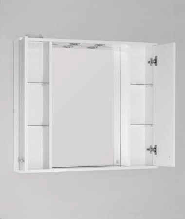 Зеркальный шкаф Style Line Elfante Венеция 90/С с подсветкой, белый