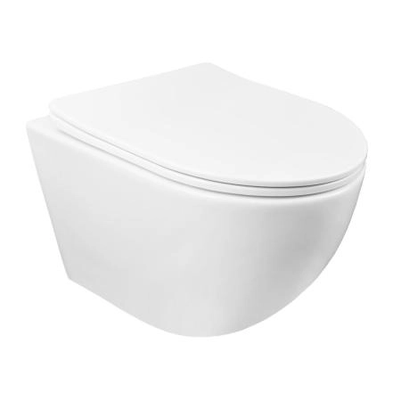 Унитазы Azario Унитаз подвесной безободковый Azario Grado AZ-0046 SP с крышкой микролифт