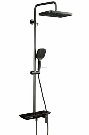 Душевая система Gappo G2496-19 оружейная сталь с изливом