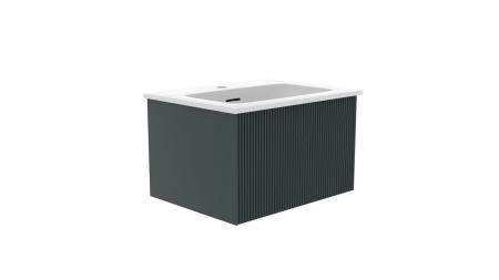 Тумба под раковину LA FENICE TERRA Grigio серая 60 FNC-01-TER-G-60 серый матовый зелёный матовый
