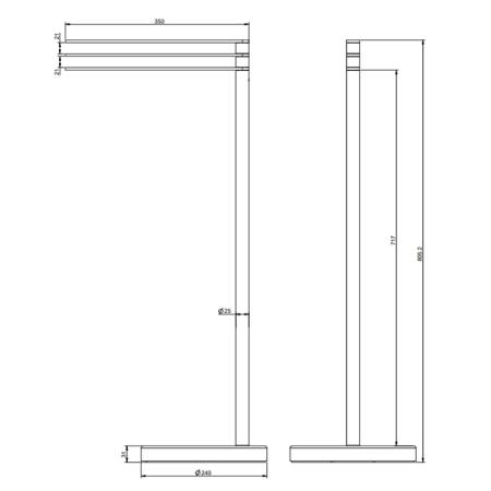 Gessi Emporio accessories Напольный полотенцедержатель, цвет: Black XL