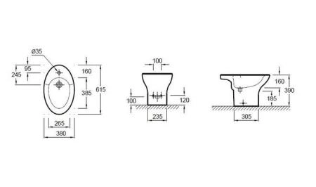Биде Jacob Delafon Presquile E1348