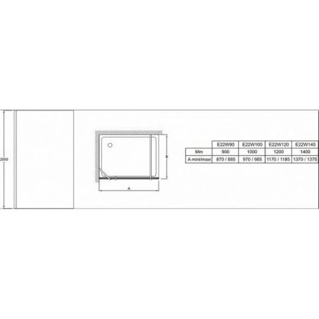 Душевое ограждение Jacob Delafon CONTRA E22WD100-GA 100x200 см