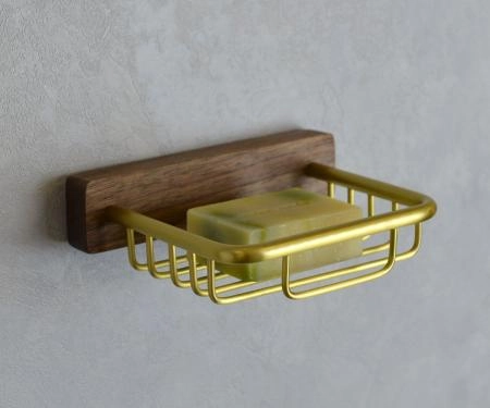 Мыльница подвесная настенная матовое золото BRONZE DE LUXE Forest (10703G ) золото-темное дерево