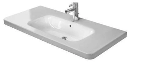 Duravit DuraStyle раковина 1000х480 мм, мебельная, перелив, с плоскостью для смесителя, 1 отверстие для смесителя, глазуровка снизу, цвет белый