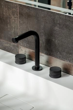 Смеситель на столешницу Boheme PRESTIGE на 3 отв. BLACK 152-B-PR