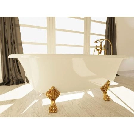 Ванна AquaStone Оливия ножки белые 180х90 иск. камень