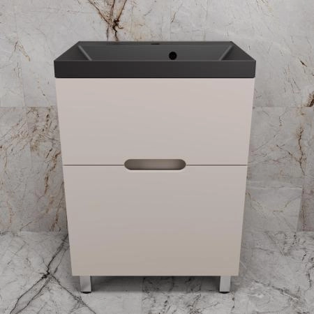 Тумба Style Line "Матис 60" ЛС-00002431 напольная под ASTI 60 (2 ящика), КРЕМ, ЭМАЛЬ