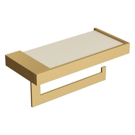 Держатель для туалетной бумаги Boheme c крышкой Qubic Matt Gold 10721-MG