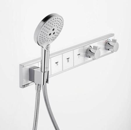 Hansgrohe 15357400 RainSelect Термостат для 4х потребителей, белый / хром
