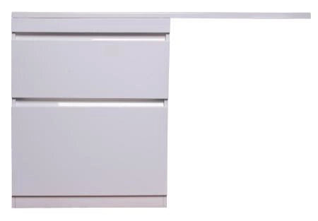 Тумба напольная Style Line Даллас 130, Люкс белая, PLUS, ЭМАЛЬ