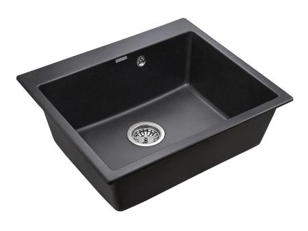 Мойка для кухни Paulmark KANTE, PM106052-BL, черный, 600х520 мм