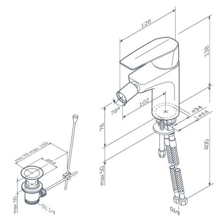 Смеситель для биде AM.PM Gem F90A83100 хром