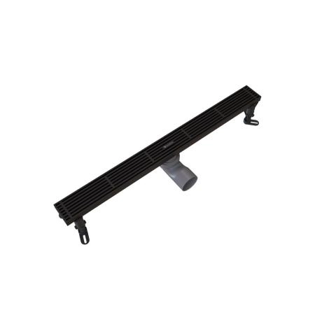 Душевой трап KNOTLOR SDRW0600LBL, линейный матовый черный