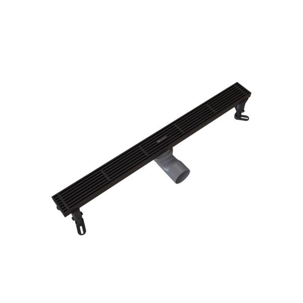Душевой трап KNOTLOR SDRW0600LBL, линейный матовый черный