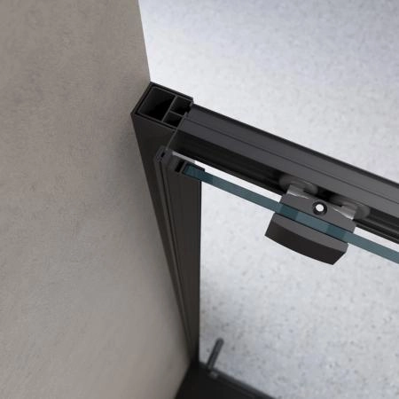 Душевая дверь BelBagno LUCE 120 прозрачное стекло 6 мм профиль черный матовый LUCE-BF-1-120-C-NERO