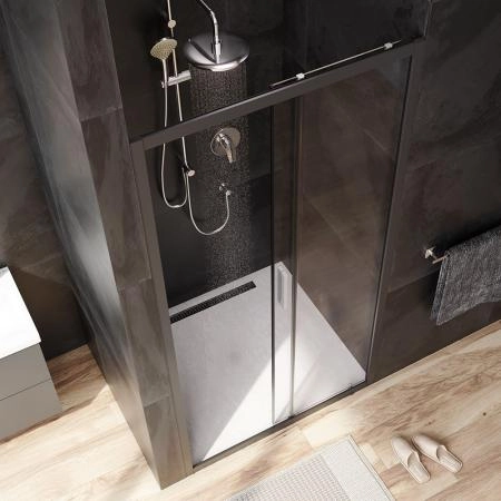 Дверь душевая в нишу AM.PM Gem W90G-100-1-195BT прозрачное, профиль черный