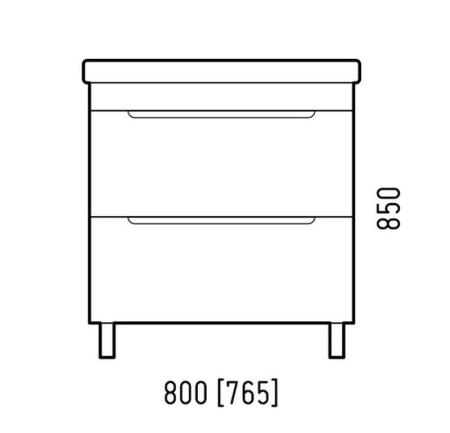 Тумба Corozo Мадисон 80 Z2, Люкс белая, Сомо 80 / Фостер 80  (раковина отдельно)