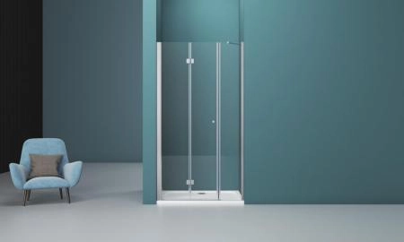 Душевая дверь BelBagno ALBANO 120 прозрачное стекло 6 мм профиль хром ALBANO-BS-13-40+80-C-Cr