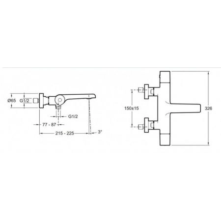 Смеситель Jacob Delafon AVID E97386-CP для ванны термостат хром