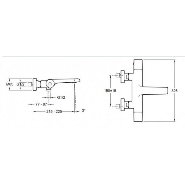 Смеситель Jacob Delafon AVID E97386-CP для ванны термостат хром