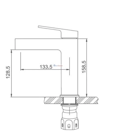 Смеситель для раковины Gappo G1099-33 сатин золотой