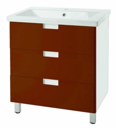Тумба под раковину Bellezza Пегас 90 напольная с 3 ящ. красная