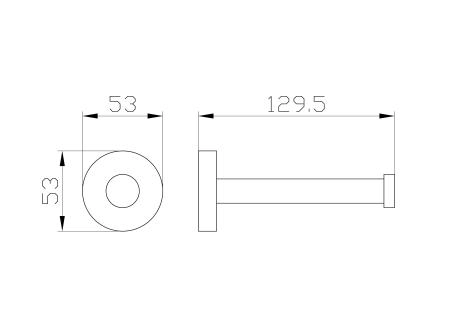 Держатель для запасной туалетной бумаги WONZON & WOGHAND EASY, Хром (WW-8106)