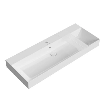 Раковина Kerama Marazzi GRANDE ГРАНДЕ GR.wb.120 мебельная\подвесная 120, белая глянцевая, одно отверстие под смеситель