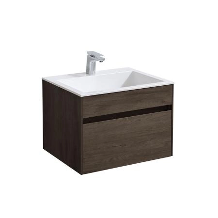 Тумба под раковину Vincea Chiara 600 подвесная, 1 выкатной ящик soft-close, R.Oak