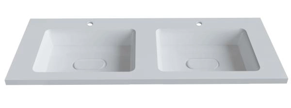 Раковина двойная Uperwood Modul 120 см, прямоугольная