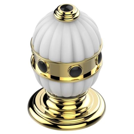 THG Amboise Onyx noir Вентиль смесителя для раковины, вставки темный оникс, цвет: полированное золото