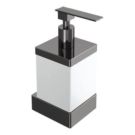 Диспенсер Boheme настенный Qubic Shine Gun Metal 10727-SGM