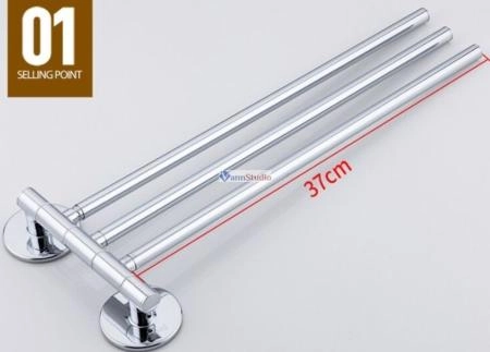 F3813 Полотенцедержатель Frap тройной поворотный клеющейся