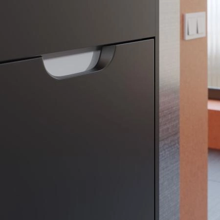Тумба под раковину для ванной Uperwood Modul 50 см, подвесная, матовая, черная