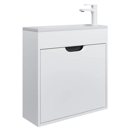 Тумба под раковину для ванной Uperwood Modul 60 см, подвесная, матовая, белая/графит