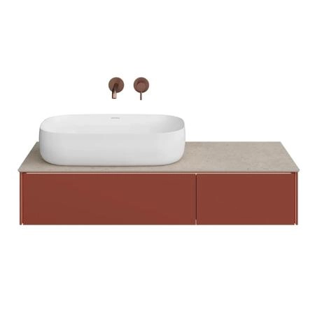 Тумба Kerama Marazzi MAGICA МАДЖИКА MA.120.2\VR.M подвесная 120, 2 ящика, венецианский красный матовый