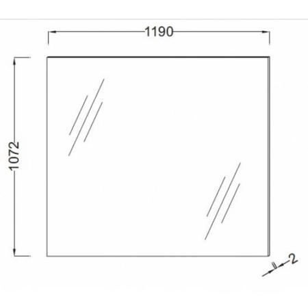 Зеркало Jacob Delafon STRUKTURA EB1211-NF 119 см